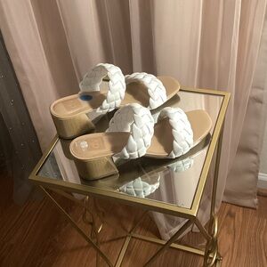 DV by Dolce Vita White Braided Sandals